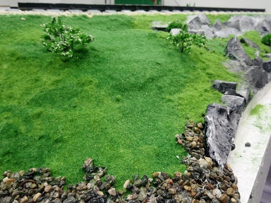 Действующий макет одиночного стрелочного перевода