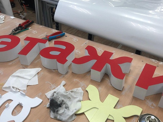 Изготовление объемных несветовых букв